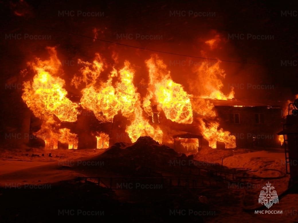 Пожар в Туруханском районе 11.03.2023